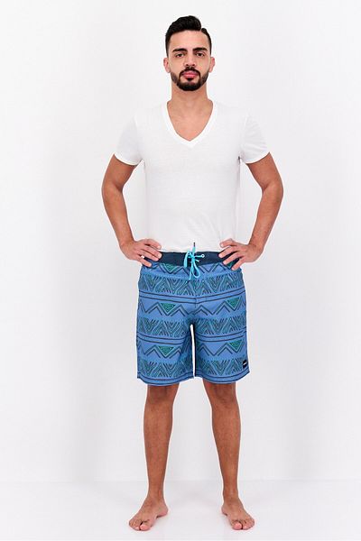 Hurley Men Allover Print 20 Inseam Board Shorts, Blue