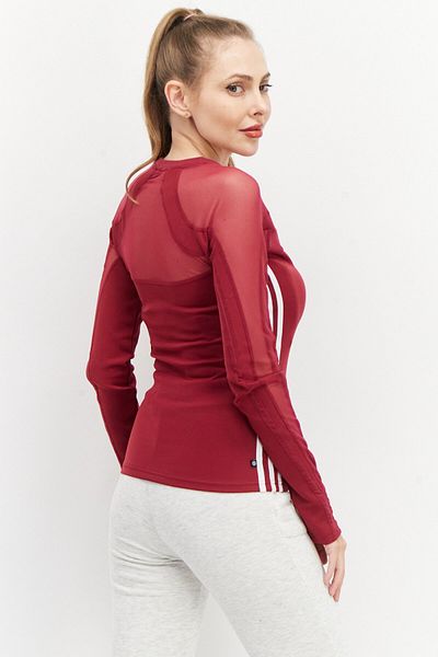 adidas Women Sportswear Fit Long Sleeve Training Top, Maroon