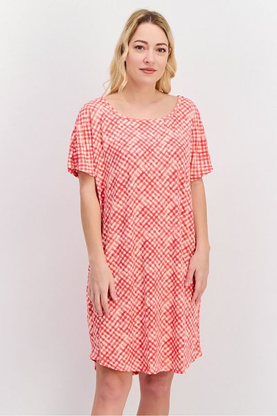 Christian Siriano Women 2 Pcs Printed Sleepwear Dress, Red
