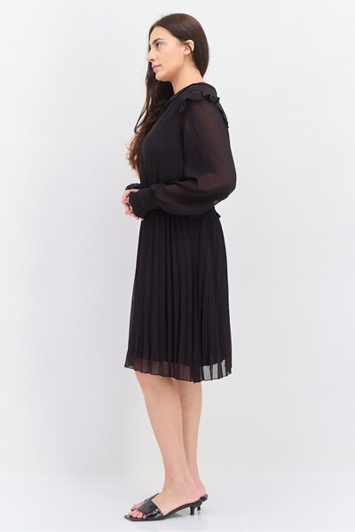 Scotch & Soda Women Textured Midi Dress, Black