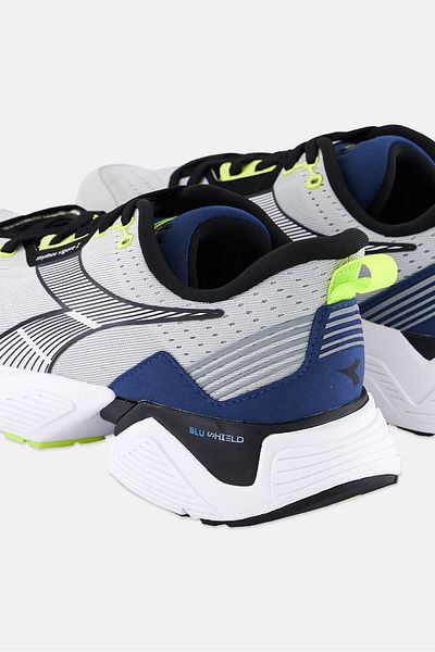 Diadora حذاء تدريب برباط للرجال، فضي