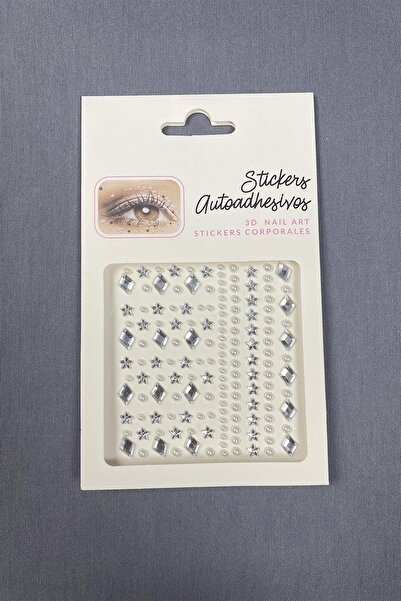 Hayalperest boncuk Şeffaf Incili Sticker Saç Vücut Göz Ve Yüz Taşı