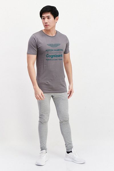 Aston Martin Men Sportswear Fit Short Sleeve T-shirt, Grey