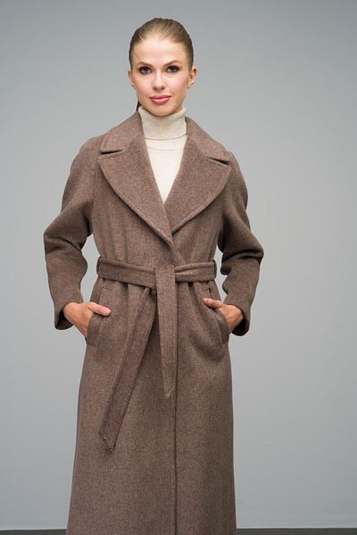 Olcay Latte Maxi Coat - Raglan Sleeve, Snap Close, 3063-y