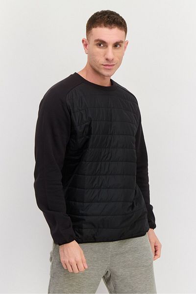 Puma Men Sportswear Fit Quilted Outdoor Sweatshirts, Black