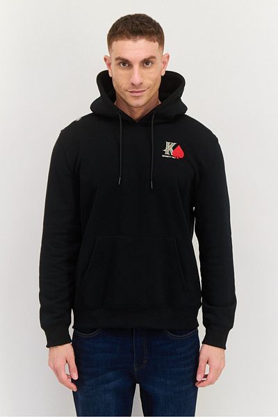 Members Only Men Hooded Embroidered Long Sleeves Sweatshirt, Black