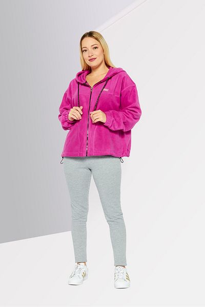 Dkny Women Embroidered Logo Long Sleeves Hooded Sweatshirt, Pink
