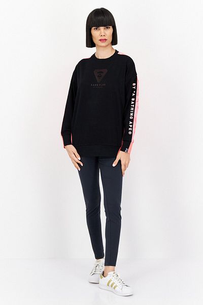 Aape By A Bathing Ape Women Round Neck Long Sleeve Sweatshirt, Pink