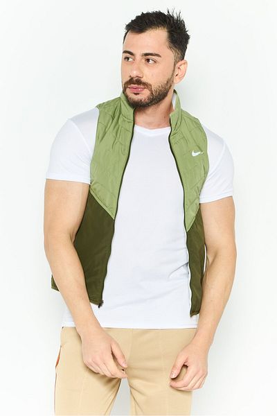 Nike Men Sportswear Fit Sleeveless Outdoor Windbreaker Vest, Green