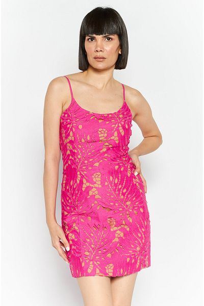 Michael Kors Women Textured Mini Dress, Pink