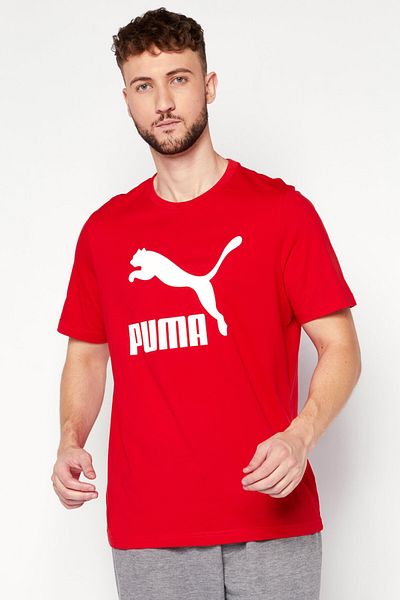 Puma Men Sportswear Fit Brand Logo Training T-Shirt, Red