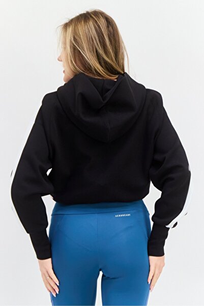 Puma Women Sportswear Fit Long Sleeve Outdoor Hooded Bodysuit, Black