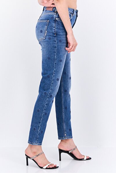 Scotch & Soda Women Regular Fit Washed Stretchable High Five Jeans, Blue