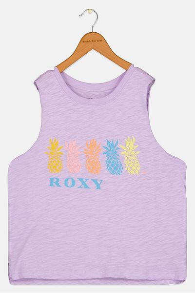 Roxy Kids Girl Graphic Printed Sleeveless Top, Light Purple
