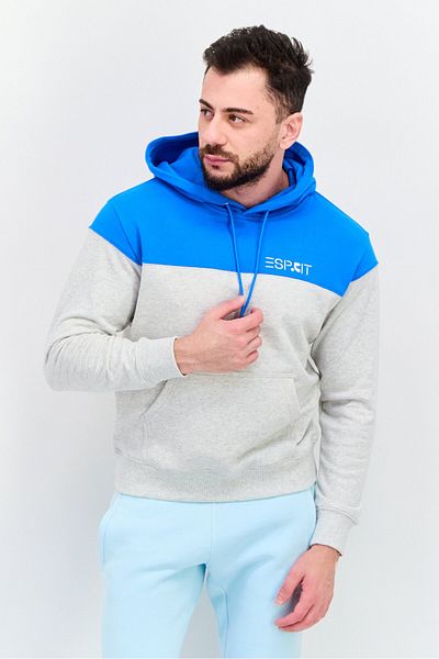 Esprit x Rest and Recreation Men Long Sleeves Embroidered Hoodie, Grey