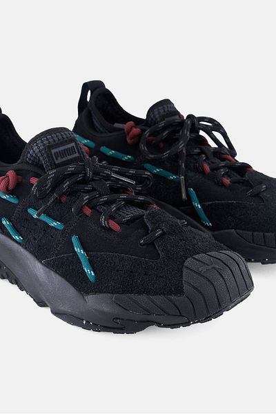 Puma Kid Boy Plexus Lace Up Running Shoes, Black