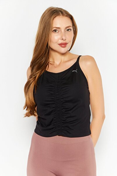 Puma قميص رياضي نسائي بدون أكمام للتدريب، أسود