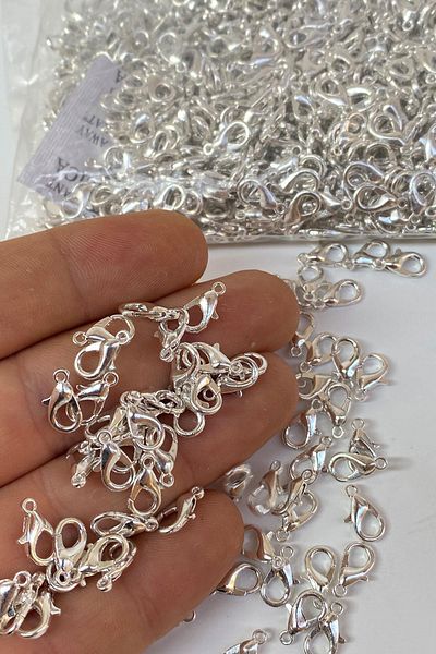 Hayalperest boncuk Silver Color Necklace and Bracelet Papagan Clip 1000 Pieces