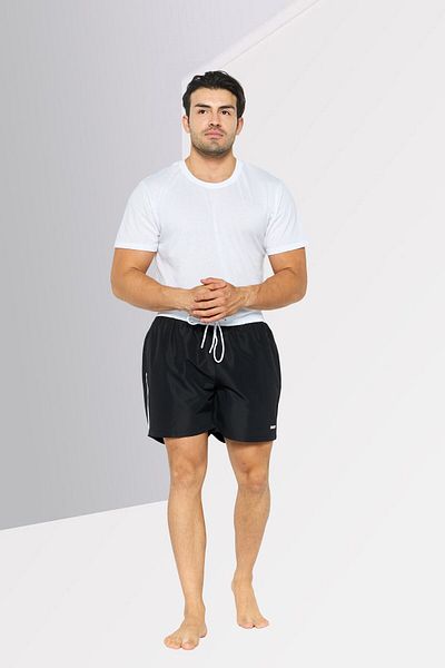 Dkny Men Brand Logo Board Short, Black