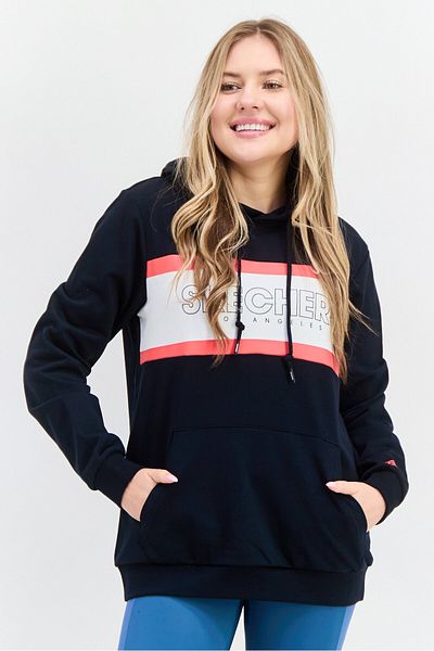 SKECHERS Women Sportswear Fit Training Sweatshirts, Black Combo