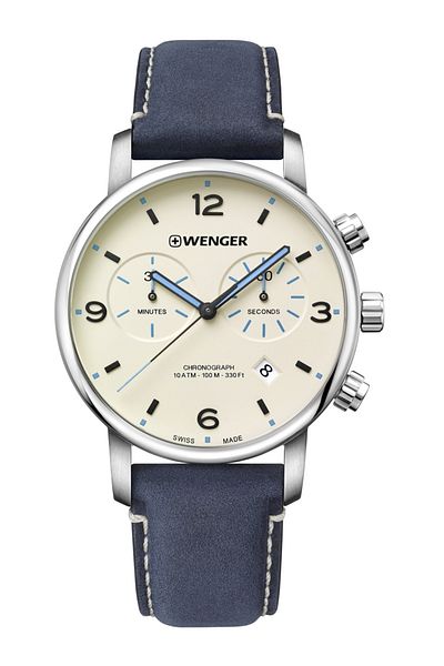 Wenger Mens Watch 01.1743.119, Quartz, 44mm, 10atm