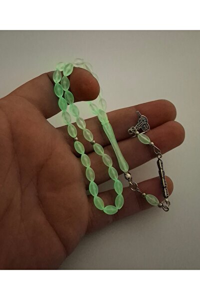 Han Ticarethane Mărgele de rugăciune pentru ochi de pisică, tăiate de orz, care strălucește în întuneric