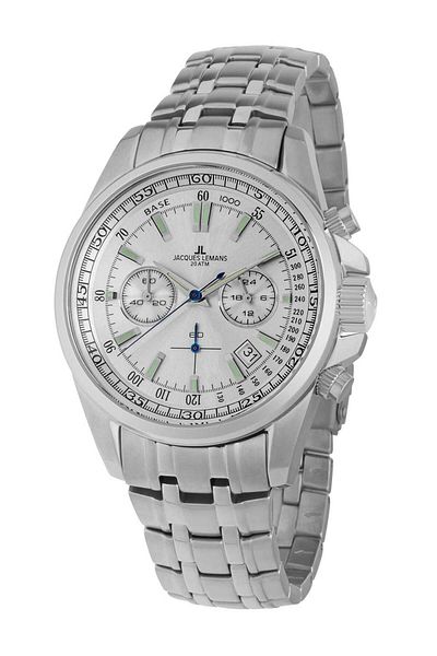 Jacques Lemans Ανδρικό ρολόι Jacques Lemans 1-1117.1FN, Quartz, 44mm, 20ATM