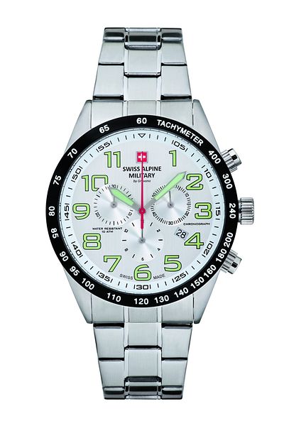 Swiss Alpine Military Mens Watch 7047.9132, Quartz, 43mm, 10atm