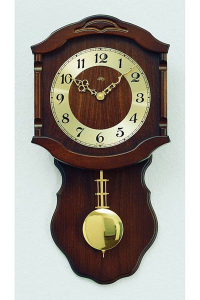 AMS Wall Clock 964/1, Quartz, Gold, Analogue, Classic