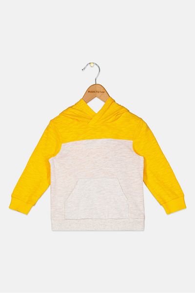 FIRST IMPRESSIONS Toddlers Boy Hooded Colorblock Sweatshirt, Yellow