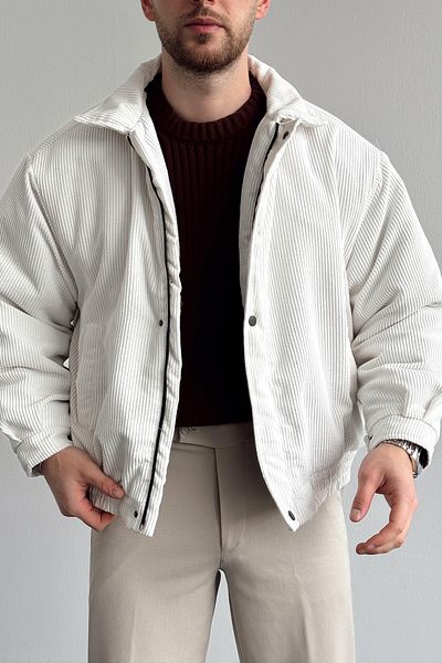 Helen Goods Ανδρικό σακάκι από υψηλής ποιότητας Vintage Oversize Κοτλέ υφασμάτινο παλτό