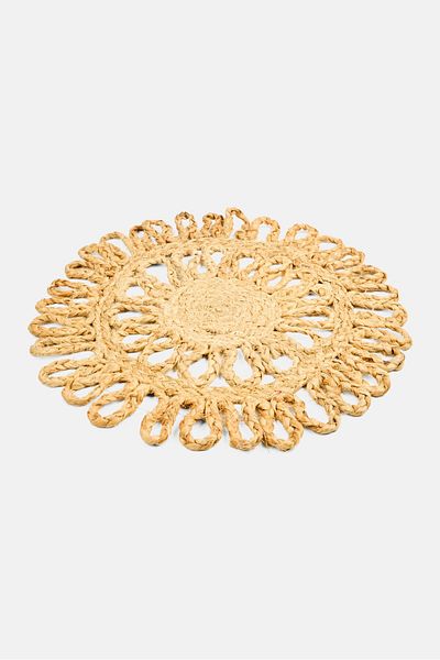 Muy Mucho Vegetable Fiber Place Mat 38 D Cm,tan
