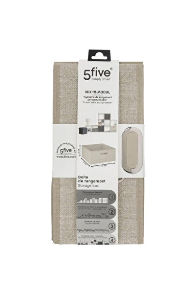 Five Simply Smart Polypropylene and Metal Foldable Storage Box 31 x 15cm