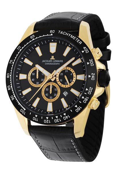 Jacques Lemans Ανδρικό Ρολόι 1-2140d, Quartz, 48mm, 10atm