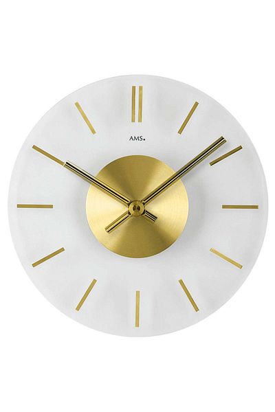 AMS Wall Clock 9319, Quartz, Transparent, Analogue, Modern