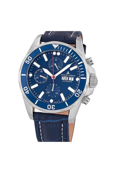 Jacques Lemans Mens Watch 1-1926c, Automatic, 44mm, 10atm