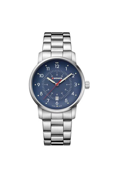 Wenger Mens Watch 01.1641.118, Quartz, 42mm, 10atm