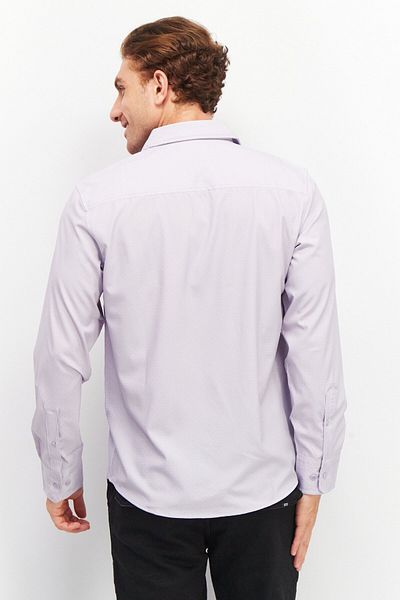 Kenneth Cole Men Regular Fit Allover Print Long Sleeve Casual Shirt, Lavender