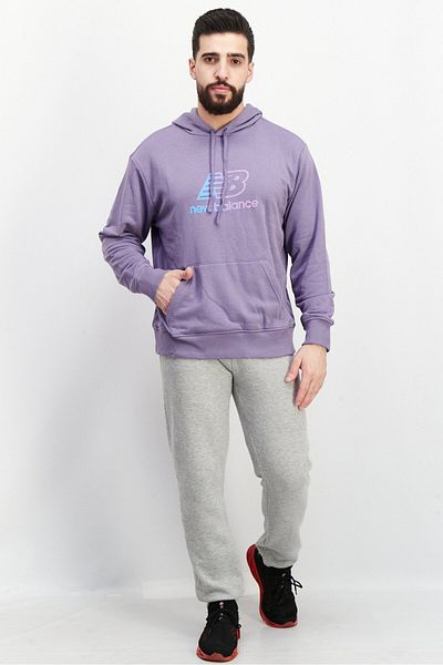 New Balance Men Sportswear Fit Hooded Long Sleeve Outdoors Sweatshirts, Purple