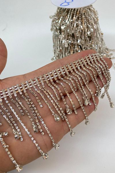 Hayalperest boncuk Beyoğlu Drop Stone Fringe Tasseled Ribbon Accessory