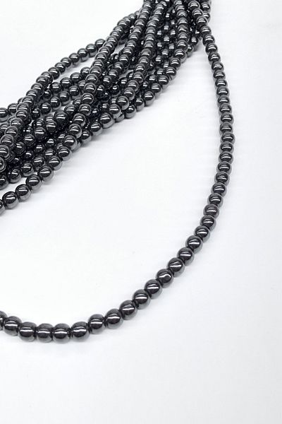 Hayalperest boncuk Hematite Stone Bead 4 Mm