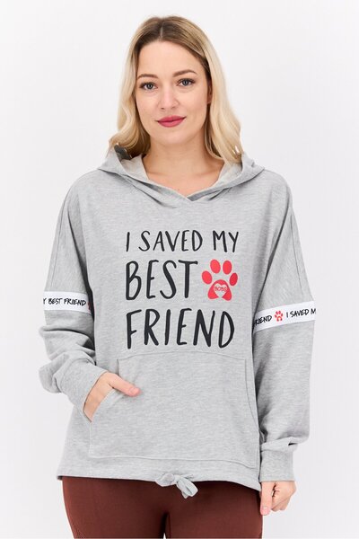 SKECHERS Women Sportswear Fit Training Sweatshirts, Grey