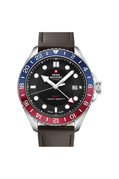 Swiss Military Mens Watch Sm34095.04, Quartz, 43mm, 10atm