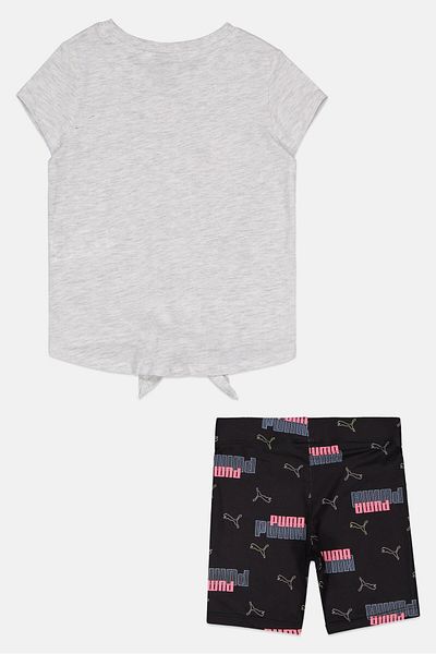Puma Kids Girl 2 Pieces Sportswear Fit Tee And Short Set, Multicolor