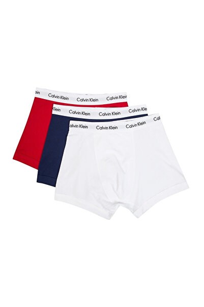 Calvin Klein 3'lü Pack Erkek Lacivert/Beyaz/Kırmızı Boxer