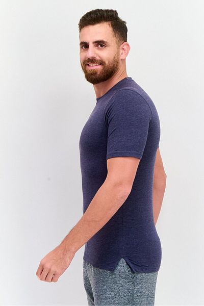 Legend Men Sportswear Fit Short Sleeve Training T-shirts, Dark Navy