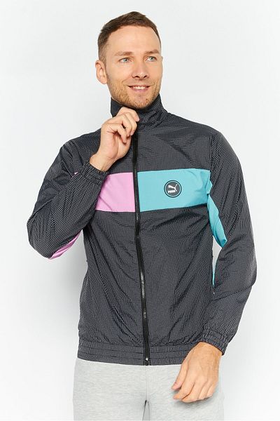 Puma Men Sportswear Fit Long Sleeve Outdoor Jacket, Black Combo