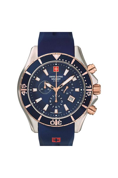 Swiss Alpine Military Mens Watch 7040.9855, Quartz, 45mm, 10atm