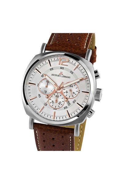 Jacques Lemans Ανδρικό ρολόι Jacques Lemans 1-1645.1D, Quartz, 46mm, 10ATM