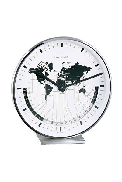 Hermle Table Clock 22843-002100, Quartz, White, Analogue, Classic